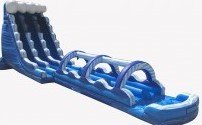 24 Ft Blue Marble 2 Lane Water Slide W/ 35 Ft Slip N Slide wPool 24 Ft Blue Marble 2 Lane Water Slide W/ 35 Ft Slip N Slide wPool