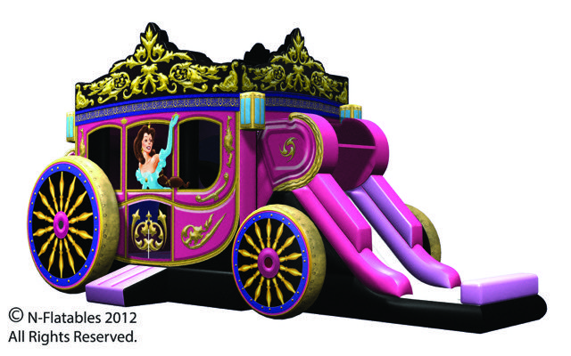 Princess Carriage Combo Bouncer with Slide 31 X 14 X 16 Princess Carriage Combo Bouncer with Slide 31 X 14 X 16