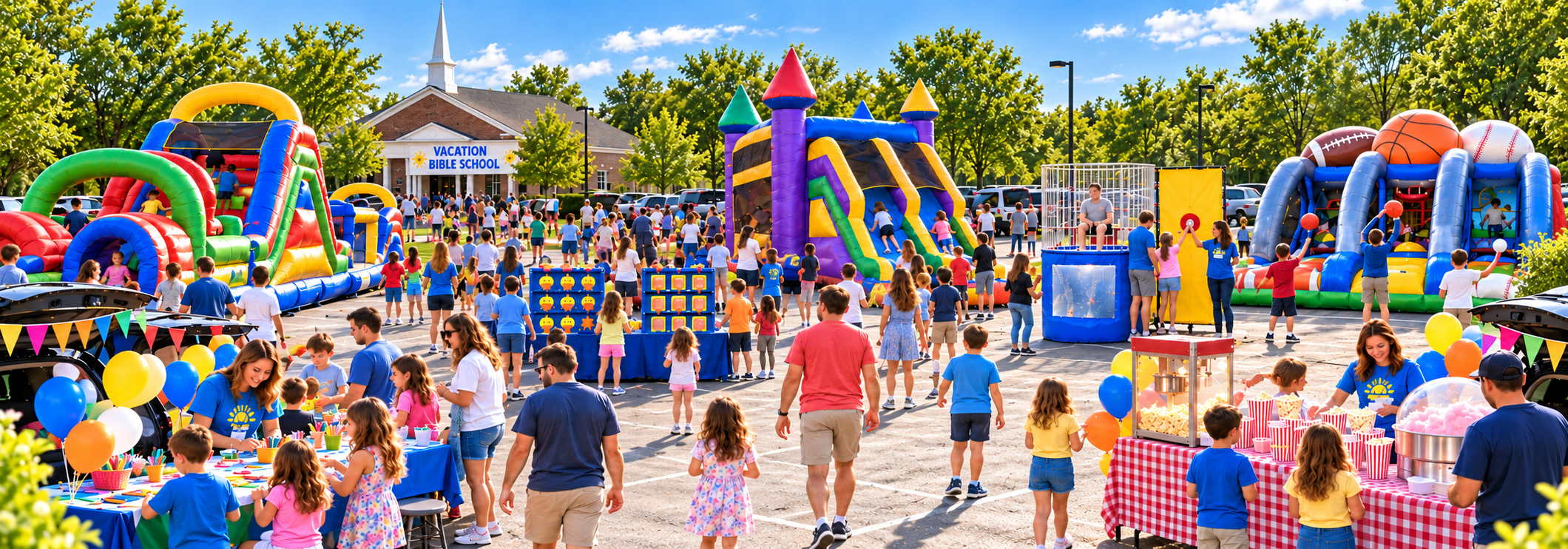 Inflatable attractions, carnival games, rock wall and obstacle courses from Utah Inflatables