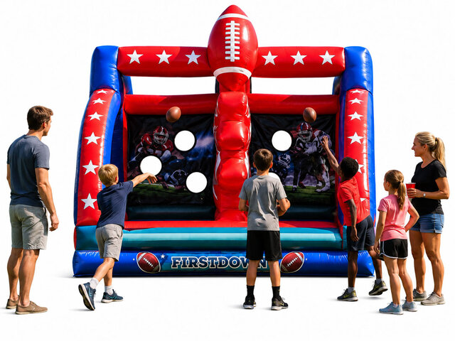 (B) Football Throw Game (B) Football Throw Game