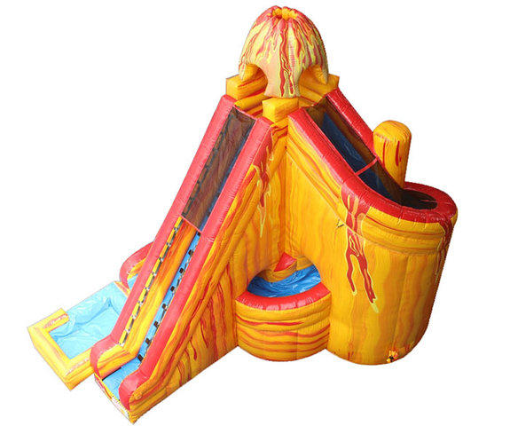 (D) 27ft Volcano Curve Wet-Dry Slide (D) 27ft Volcano Curve Wet-Dry Slide