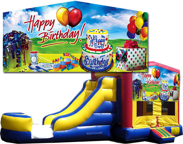 (C) Happy Birthday Bounce Slide Combo