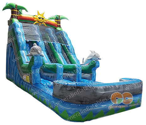 (C) 19ft Double Dolphin Water Slide (C) 19ft Double Dolphin Water Slide