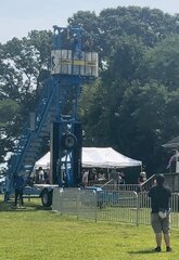 <b><font color=red><b>100ft Zip Line Ride</font><br><font color=blue>Size 174 L x 20 W x 28 H</font></b></small>
