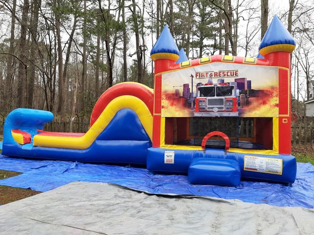 Fire Rescue Castle Single Slide Wet Combo Fire Rescue Castle Single Slide Wet Combo
