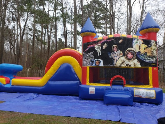 Space Kids Castle Single Slide Wet Combo Space Kids Castle Single Slide Wet Combo