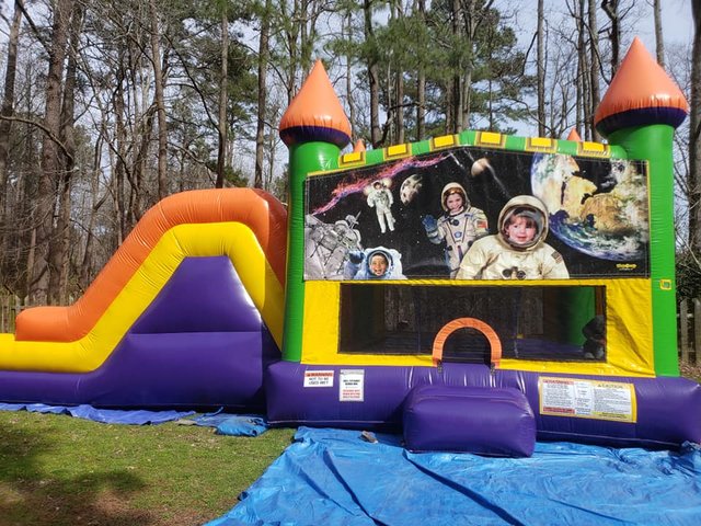 Space Kids Castle Double Slide Dry Combo Space Kids Castle Double Slide Dry Combo