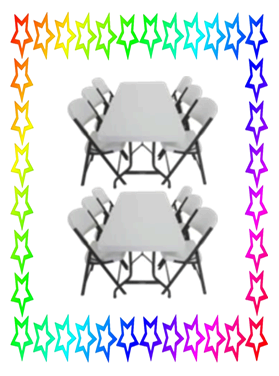 2 Tables and 12 Chairs