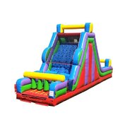 Two-Piece Retro Rock Climb & Slide Obstacle Course