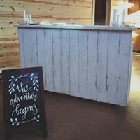 White Distressed Bar with Vertical Planks