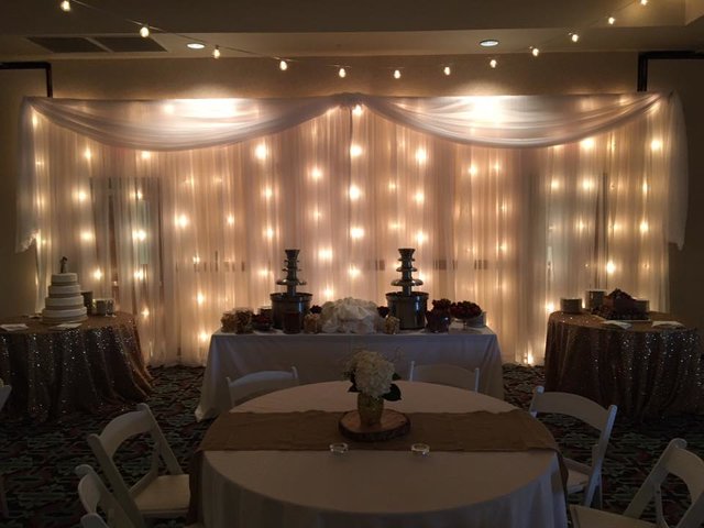 Drapery Backdrop with Lights