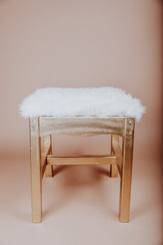 Fur and Gold stools