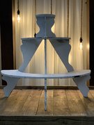 White distressed 3 tier cupcake stand