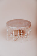 Gold cake stand with crystals 