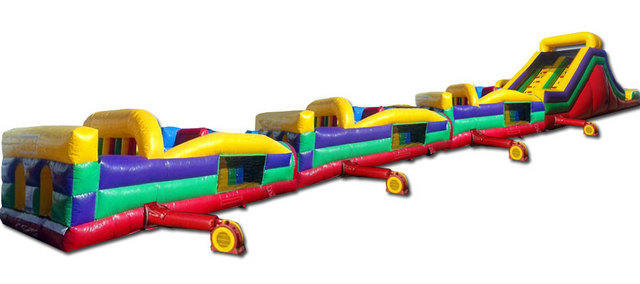 130ft Wet or Dry Colossal Obstacle Course w/16ft slide 130ft Wet or Dry Colossal Obstacle Course w/16ft slide