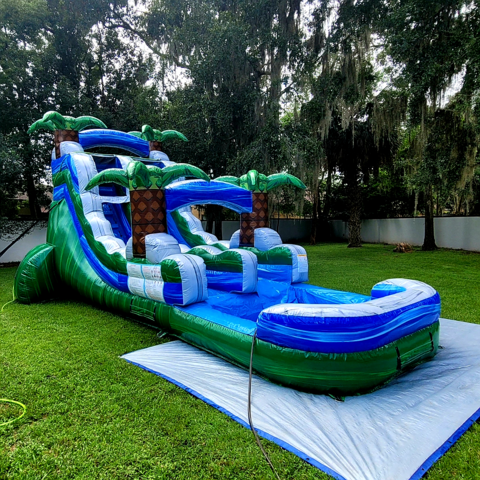 Green Gush 15' Single Lane Water Slide Green Gush 15' Single Lane Water Slide