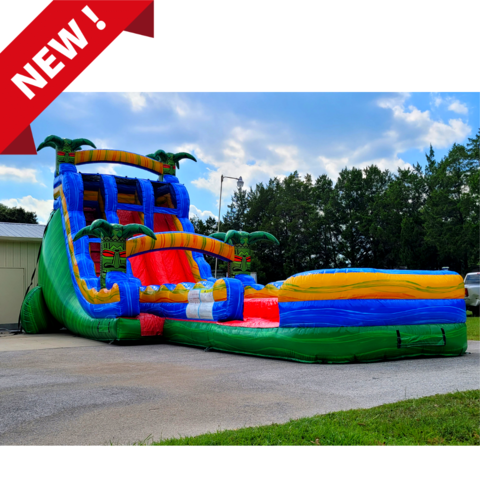 22' Hawaiian Mai Tai Dual Lane Hybrid Water Slide 22' Hawaiian Mai Tai Dual Lane Hybrid Water Slide
