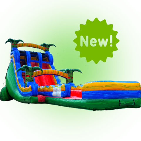 22' Hawaiian Mai Tai Dual Lane Water Slide 22' Hawaiian Mai Tai Dual Lane Water Slide