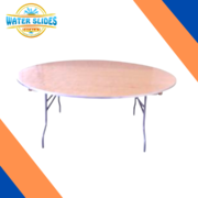60' Round Wood Tables 