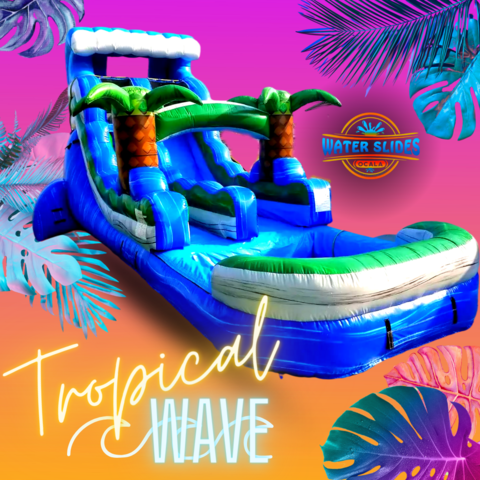 15' Tropical Wave Single Lane Water Slide 15' Tropical Wave Single Lane Water Slide