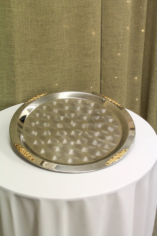 Silver and Gold Serving Tray Large
