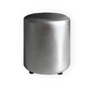 Round Ottoman – Silver Round Ottoman – Silver