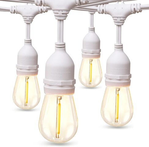 Lights: White Patio/Bistro String Lights 48ft Lights: White Patio/Bistro String Lights 48ft