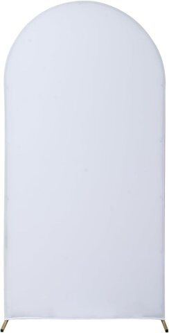Arch Cover: Spandex Round Arch Cover White 6 FT Arch Cover: Spandex Round Arch Cover White 6 FT