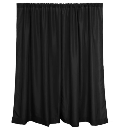Photo Booth: Back Drop Black Curtain Photo Booth: Back Drop Black Curtain