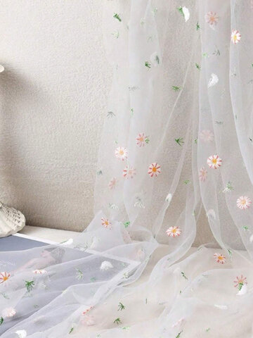 Table Runner: White Floral Embroidery Table Runner: White Floral Embroidery