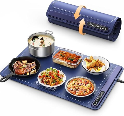 Warming Mat: Food Warming Silicone Electric Mat Blue Warming Mat: Food Warming Silicone Electric Mat Blue