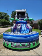 22ft Purple Tropical Waterslide