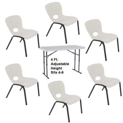 421 - 1 Kids 4 Ft Table & 6 Kid Chairs 421 - 1 Kids 4 Ft Table & 6 Kid Chairs