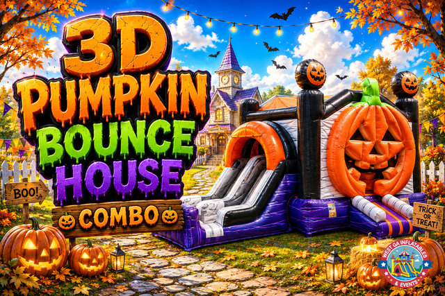3D Pumpkin Bounce House Combo 3D Pumpkin Bounce House Combo