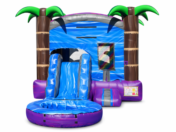 Wet Tropical Bounce House Combo Wet Tropical Bounce House Combo