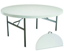 60" Round Center Fold Table