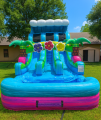luau double waterslide