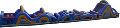 66' Double Lane Cosmic Marble Radical Run Obstacle Course Inflatable  A/C  or B/C