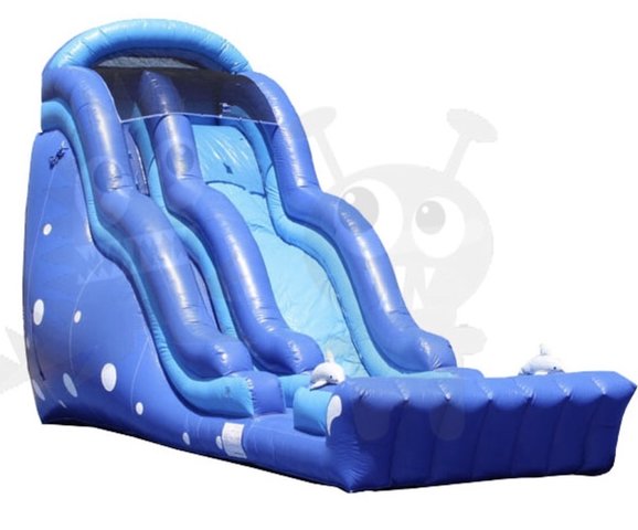 The 20 ft Blue Ocean Dolphin Slide (wet or dry) The 20 ft Blue Ocean Dolphin Slide (wet or dry)