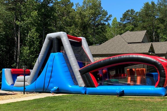 45' Obstacle Course w/ Slide