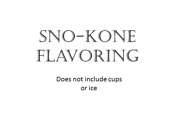 FF- Supplies SnoKone Flavoring