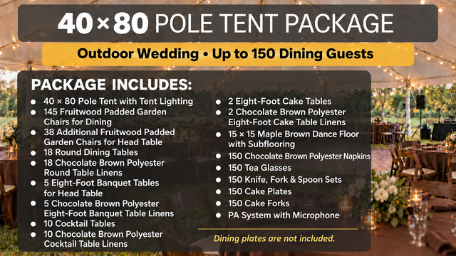 40 x 80 Pole Tent Package 40 x 80 Pole Tent Package
