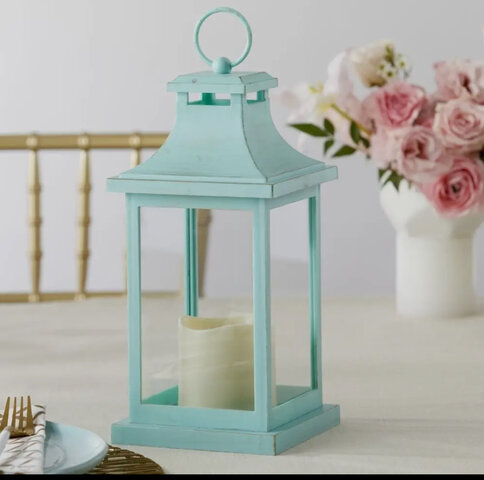 Led Vintage Decortive Blue Lantern Hampton Led Vintage Decortive Blue Lantern Hampton