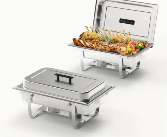 2pcs/4cs 8QT Half Size Stainless Steel Chafing Dish Buffet Set - Durable Food Warmer Kit with Tight-Fitting Lids, Deep Food Pans, Water Pan, And Fuel Holders for Restaurant, Catering, Parties, And Wedding Events 2pcs/4cs 8QT Half Size Stainless Steel Chafing Dish Buffet Set - Durable Food Warmer Kit with Tight-Fitting Lids, Deep Food Pans, Water Pan, And Fuel Holders for Restaurant, Catering, Parties, And Wedding Events