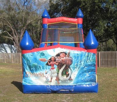 18ft Moana Wet Slide Bounce House Party Rentals Bouncealotinflatables Com Tampa Fl