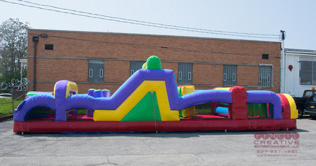40Foot Double Lane Inflatable Obstacle Course Rent in Maine