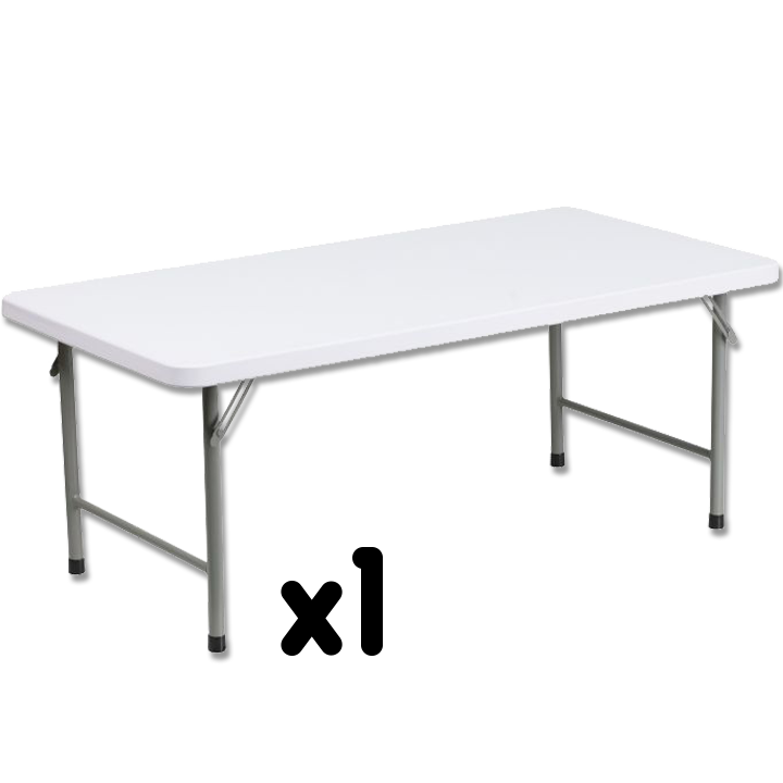 White Kids Folding Table Rentals in Austin Texas from Austin Bounce House Rentals