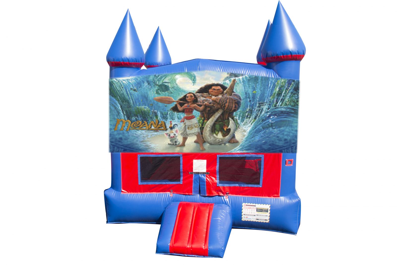 Moana Blue and Red Bounce House