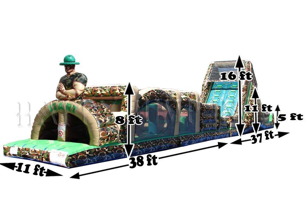 72ft Camo Army Obstacle Course Inflatable for rent near me Lancaster