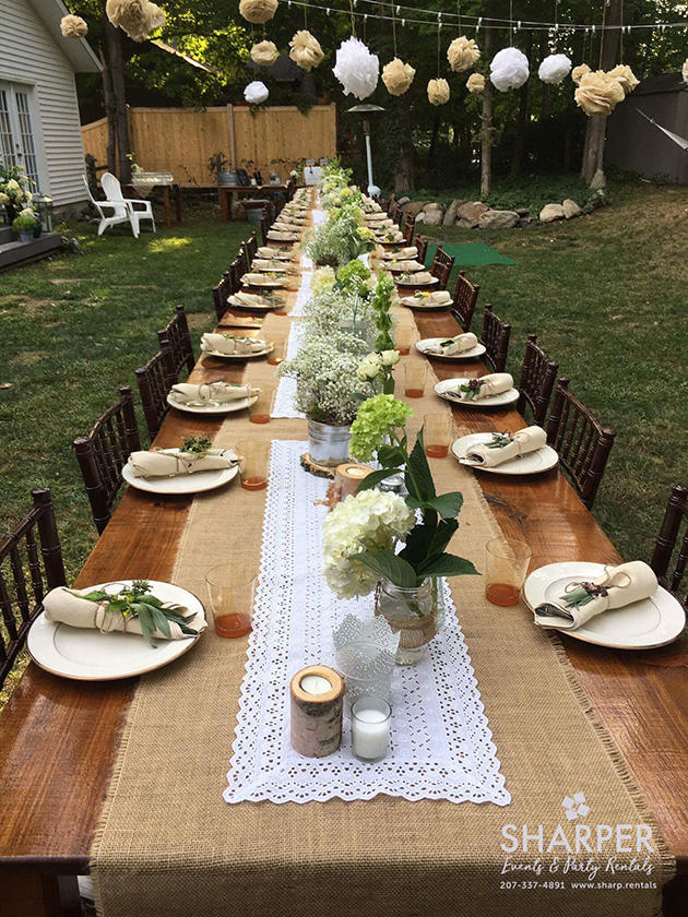 Farm tables for discount rent wedding near me